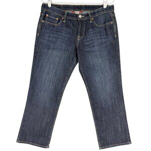 Lucky Brand Women's Low Rise Straight Leg Regular Fit Blue Crop Jeans Size 6/28